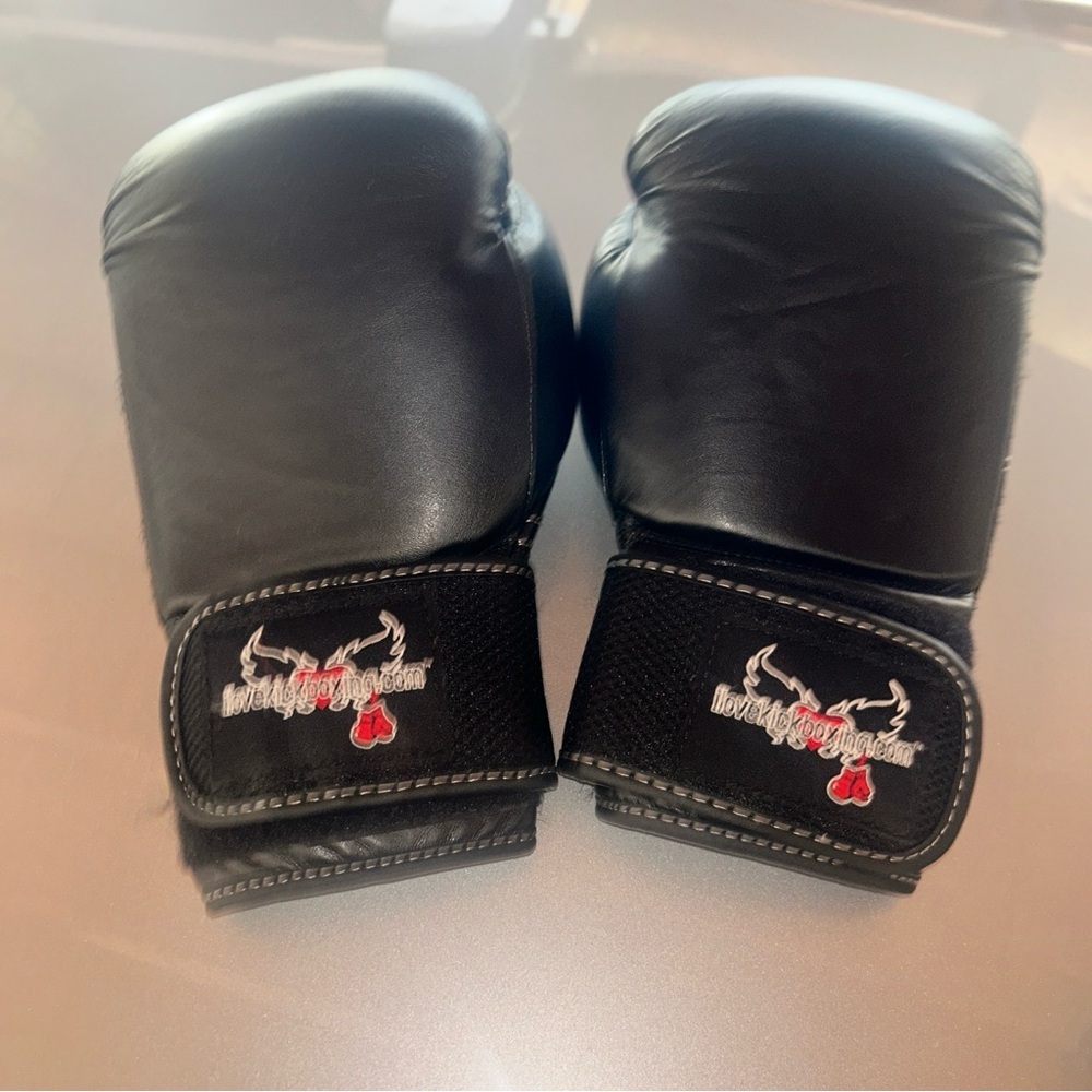 Black Boxing Gloves with Logo